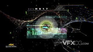 高科技网络游戏技术眼睛扫描揭示logo动画视频AE模板