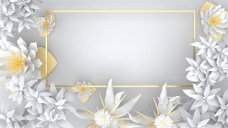 C4D制作唯美立体花卉剪纸花朵海报装饰模型