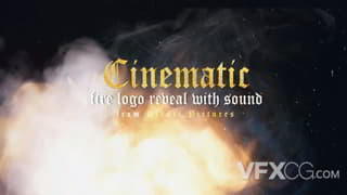 火焰燃烧烟雾弥漫揭示logo动画视频片头AE模板