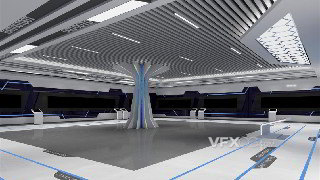 3dsMAX制作现代科技馆手机展览馆场景模型