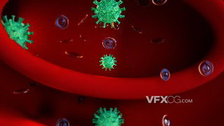 C4D制作微观医学研究人体病毒细菌分子3D模型