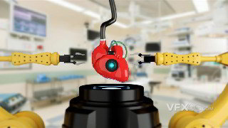 C4D制作科技智能机械心脏制造场景模型