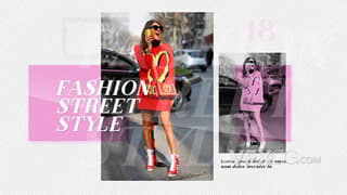 简约时尚街道服装拍摄展示幻灯片视频宣传AE模板