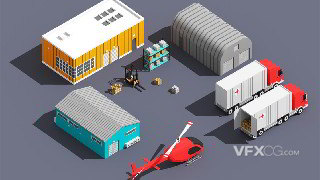 3dsMAX制作医疗救援物资运输场景模型