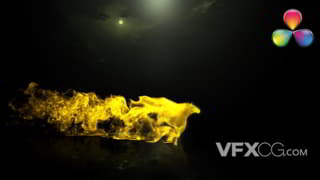 金色骏马奔跑火焰拖尾揭示logo粒子散发动画视频AE模板