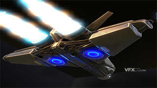 科幻游戏设备外太空星系间宇宙飞船三维Blend模型