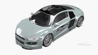 Blend仿真实超酷奥迪R8概念超级跑车三维模型