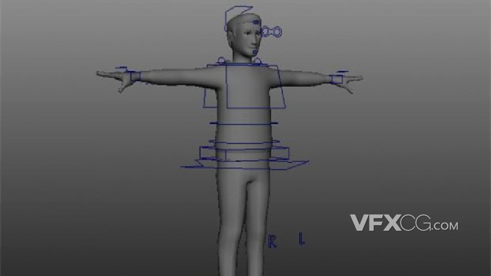 Maya制作男性人物角色人体绑定3D模型