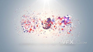 漂亮粒子LOGO动画标志演绎视频片头Apple Motion模板