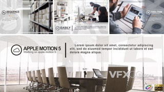Apple Motion模板-公司商务企业宣传片头图文介绍动画视频