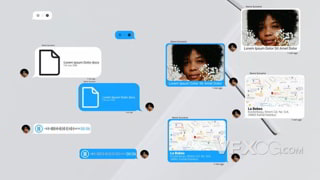 简约交流信息聊天框气泡传输语音动画视频字幕达芬奇模板