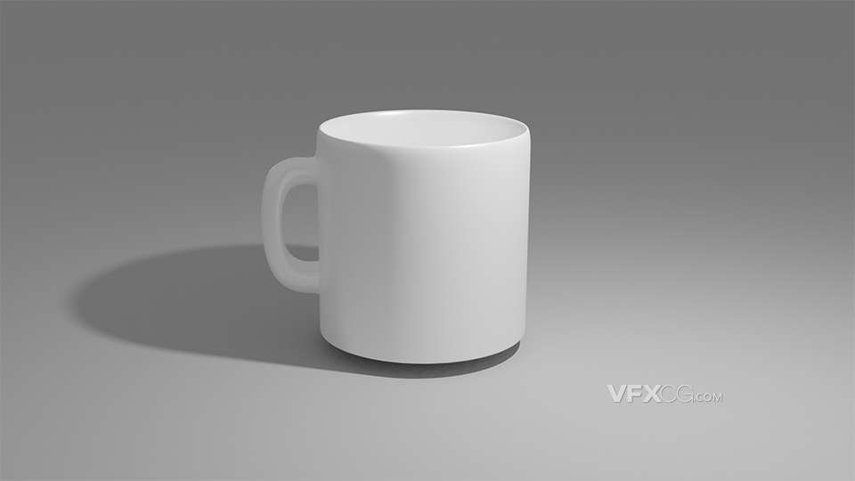 办公室茶具白色陶瓷杯子3DBlend三维模型