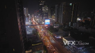 4K 城市车辆流光夜景靓丽延时实拍视频素材