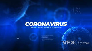 流行病毒新冠疫情医学新闻报导视频开场达芬奇模板
