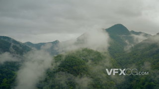 4K山林云雾环绕人间仙境震撼大气航拍视频