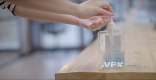 4K消毒洗手液清洁双手宣传疫情防控视频