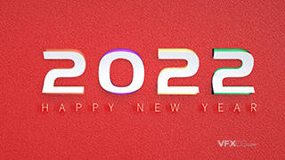C4D欢迎虎年2022新年立体数字日历背景模型