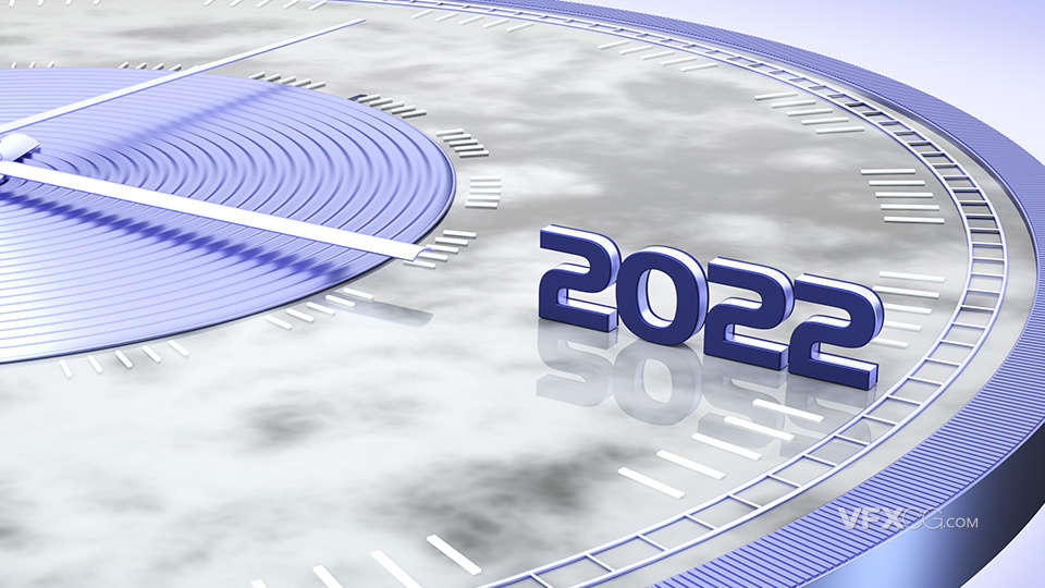 科技时间表2022元旦新年春节宣传海报C4D工程