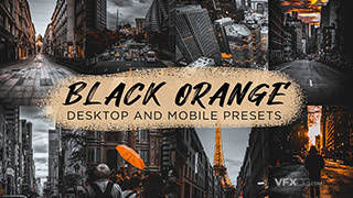 6款酷炫的黑橙照明城市街拍图片效果Lightroom预设