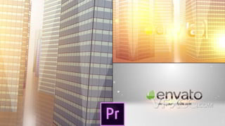 摩天大楼城市建筑穿梭揭示logo动画视频片头PR模板