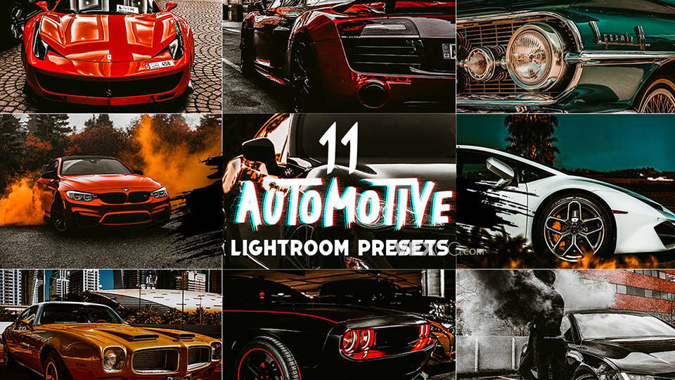 11个炫酷汽车展示赛车手照片滤镜Lightroom预设