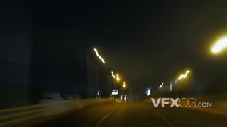 穿梭于夜间都市里的流光延时实拍视频