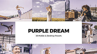紫色薰衣草系列梦幻般照片调色滤镜Lightroom预设