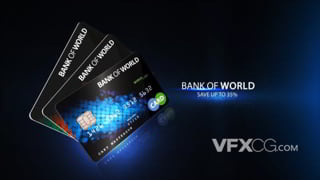 3D金融业务信用卡银行卡等多卡推广介绍展示广告
