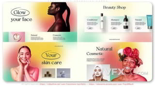 美容店美妆品牌化妆品护肤品活动促销折扣广告片AE模板