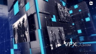 政治资讯科技军事突发新闻电视片头视频动画AE模板