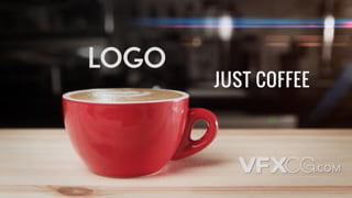 制作咖啡饮料流程咖啡厅品牌logo宣传视频动画Resolve模板