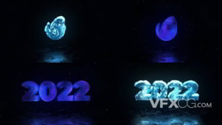 三维空间标志缓慢结冰冰冻logo动画视频片头AE模板