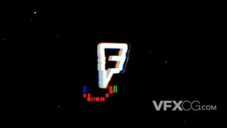 数字化RGB颜色故障logo演绎视频动画AE模板