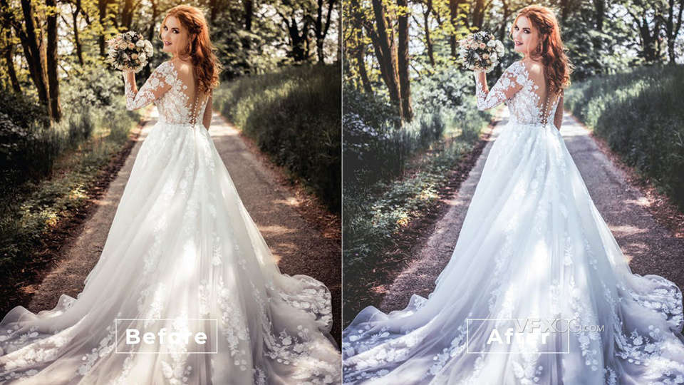10种高级婚礼后期调色效果Photoshop预设