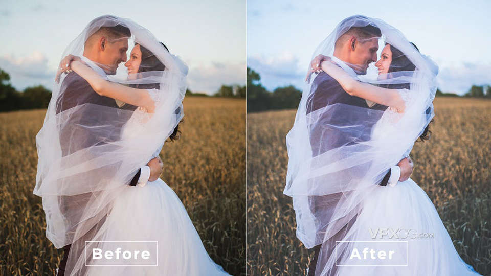 10种高级婚礼后期调色效果Photoshop预设