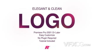 简约现代多角度展示logo标志动画视频PR模板