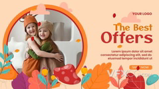 秋季儿童服装展示品牌介绍广告幻灯片宣传视频PR模板