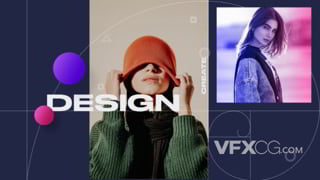动态时装品牌模特展示产品宣传幻灯片开场视频AE模板