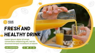 液体流动健康饮食健身食品轻食均衡介绍包装视频展示宣传片PR模板