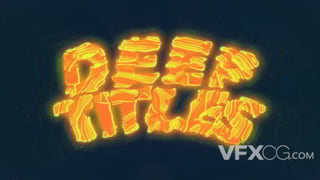 简约液体扭曲复古VHS标题logo视频动画PR模板