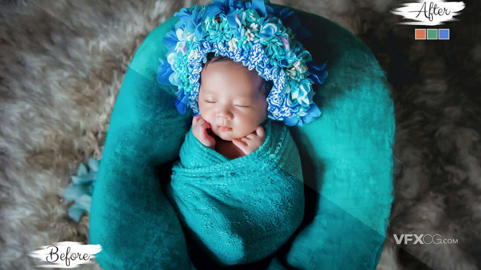 10个新生婴儿摄影照片调色LUTS预设