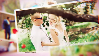 甜蜜爱心美好浪漫幸福婚礼视频相册AE模板