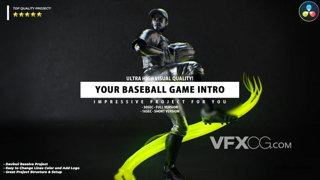 棒球场激情热烈能量爆炸体育运动宣传推广栏目包装达芬奇模板