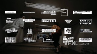 产品商业创意时尚广告推广黑白粗体标题动画视频字幕AE模板