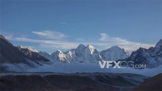 山尼泊尔喜马拉雪山实拍视频