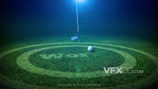 高尔夫球杆击球动画体育竞赛俱乐部宣传开场视频AE模板