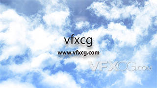 天空中蓝云云层中穿越动画LOGO动画vegas模板