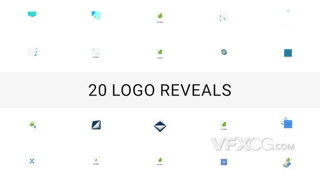 20种超级简单实用的公司企业标志动画LOGO片头AE模板