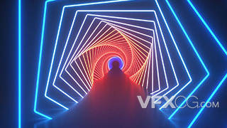 舞台DJ炫酷线条隧道展示大屏幕视频素材