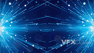 蓝色粒子光纤科技光效粒子视频背景